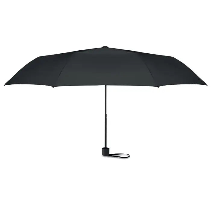 Set de umbrele rpet de 21 inch cu umbrelă compactă neagră, design minimalist și mâner rezistent cu curea de mână