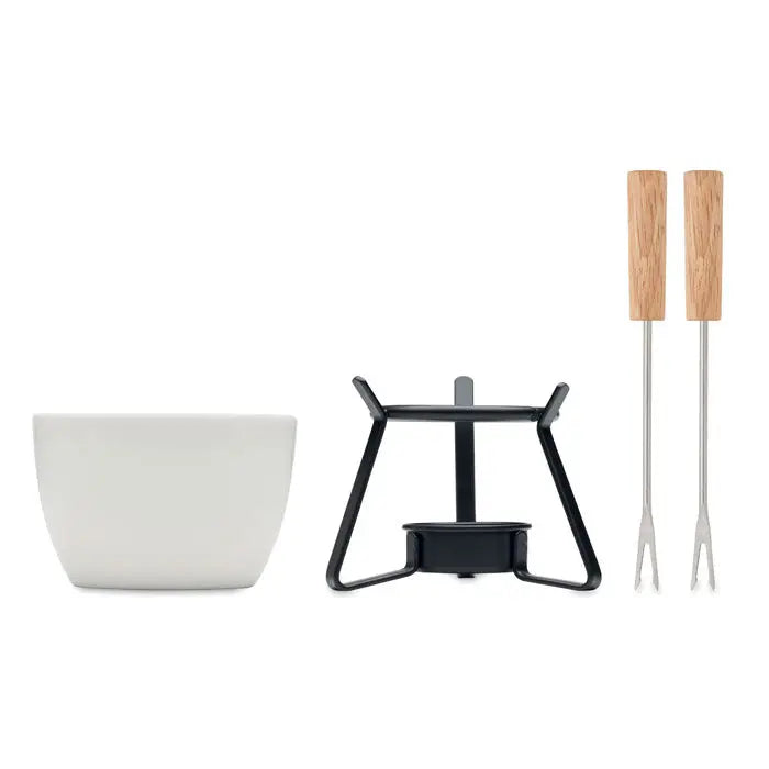 Bol de fondue ceramic alb de 240 ml ideal pentru setul fondue ceramica