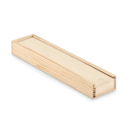 Cutie dreptunghiulară din lemn deschis cu capac rabatabil și nervuri vizibile set mikado