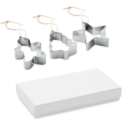 Set ornamental taietor de biscuiti din metal cu forme de om de turta dulce, brad de craciun si stea