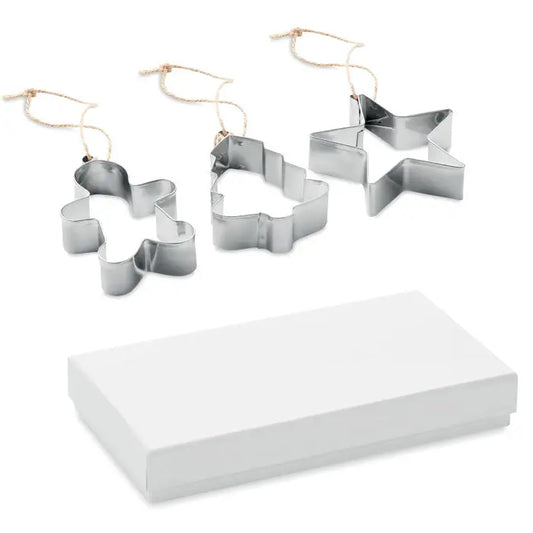 Set ornamental taietor de biscuiti din metal cu forme de om de turta dulce, brad de craciun si stea
