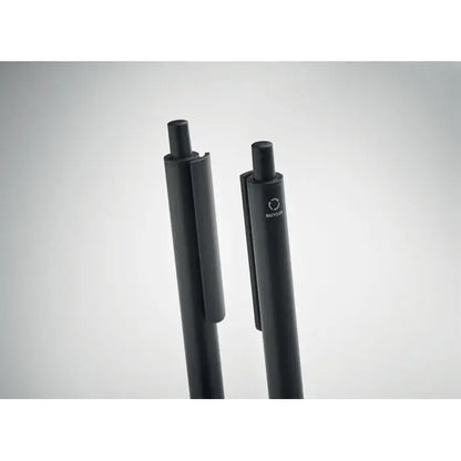 Set pixuri din aluminiu reciclat cu pixuri retractabile negre cu design minimalist si finisaj mat