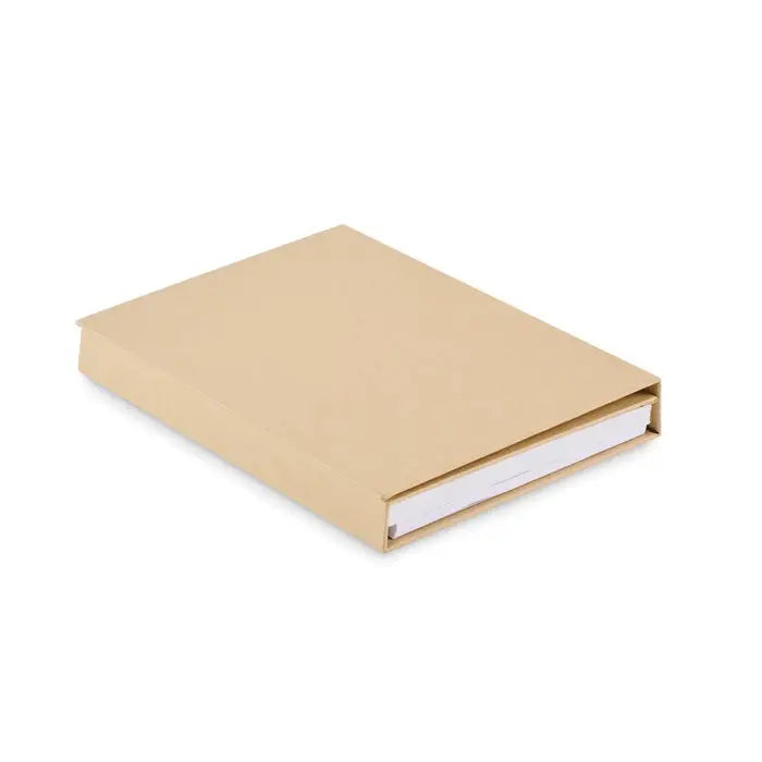 Set stationar cu bloc de note cu coperta dură bej și pagini albe ideale pentru notițe zilnice