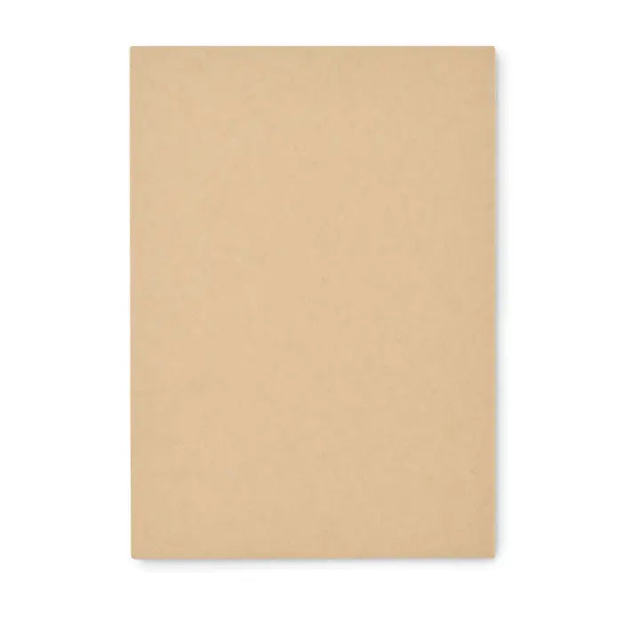 Notebook alb bej cu copertă mată texturată din setul stationary cu bloc de note