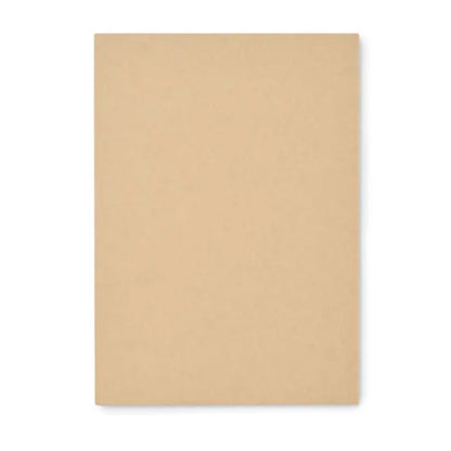 Notebook alb bej cu copertă mată texturată din setul stationary cu bloc de note