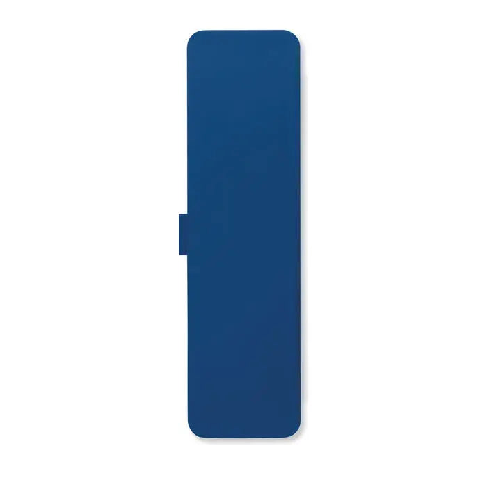 Set tacamuri pp un etui dreptunghiular albastru închis din plastic cu design minimalist și margini rotunjite