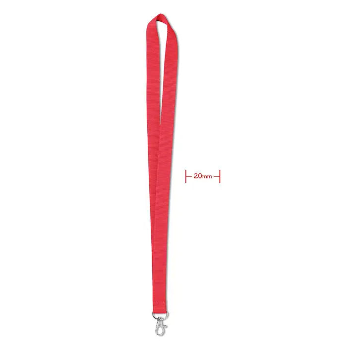 Lanyard roșu împletit snur 20 mm cu cârlig metalic argintiu pentru purtare convenabilă