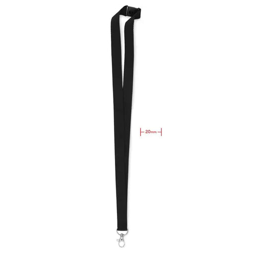 Snur cu carlig metalic 20 mm din material textil negru cu catarama din plastic si carlig metalic robust