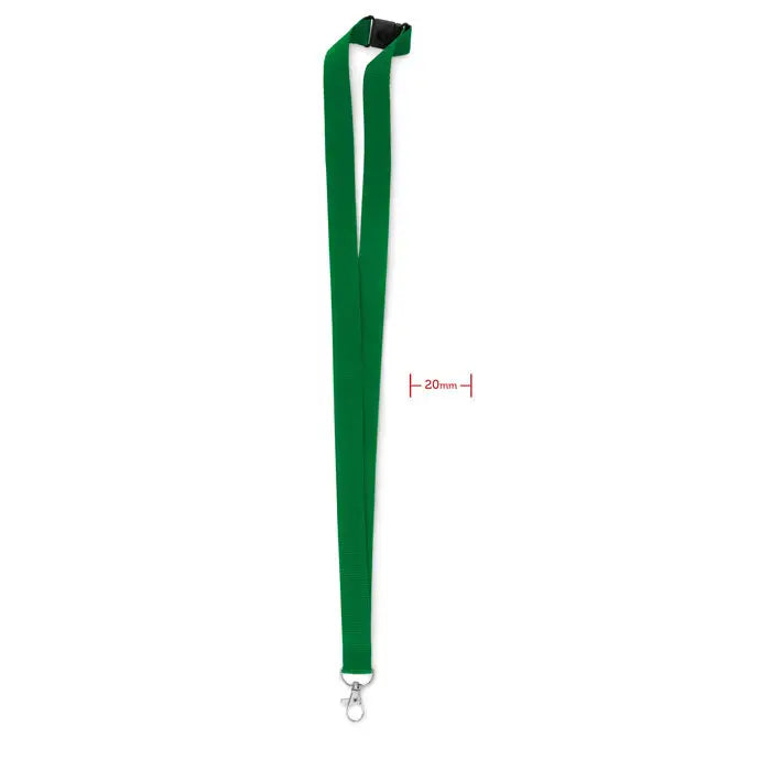 Snur cu carlig metalic 20 mm din material textil verde cu clips negru si carlig metalic argintiu