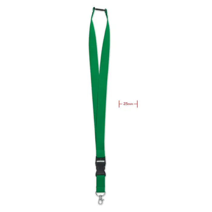 Snur verde cu carlig metalic de 25mm cu catarama din plastic negru si carlig metalic argintiu