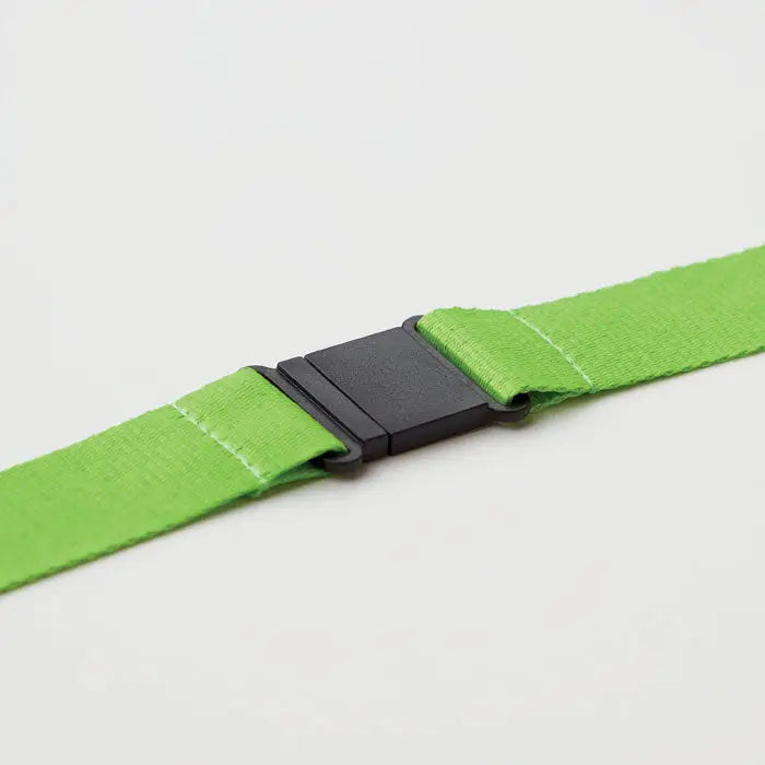 Snur cu carlig metalic 25mm din material textil verde aprins cu catarama din plastic negru