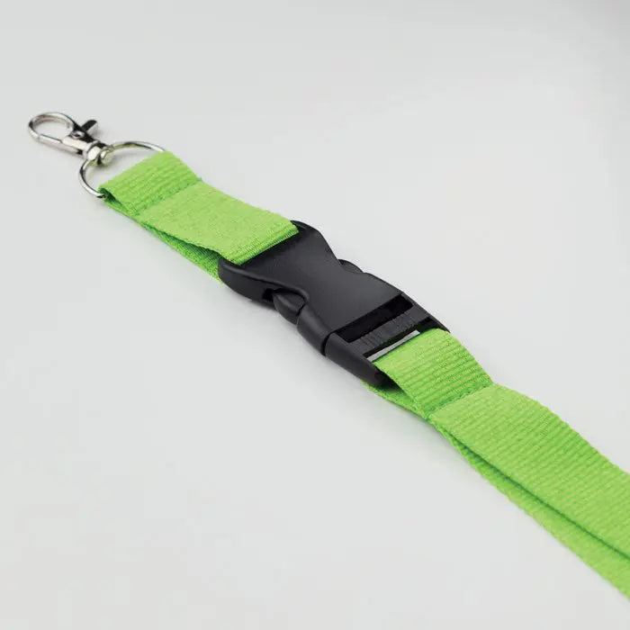 Snur cu carlig metalic 25mm din nylon verde aprins cu catarama neagra din plastic si carlig metalic argintiu