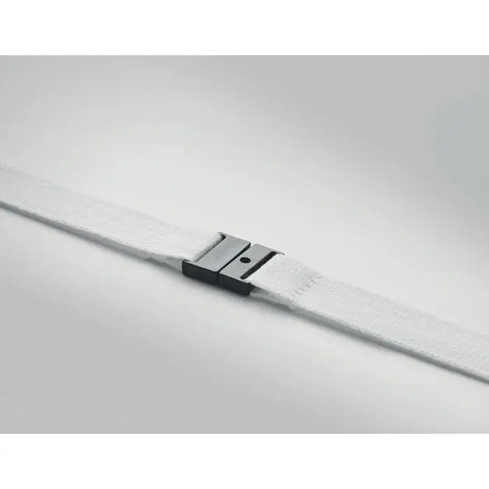 Snur din bumbac 20mm cu curea albă din pânză și închizătoare magnetică neagră elegantă