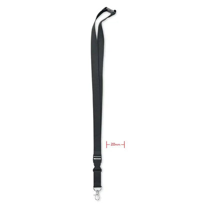 Snur din bumbac 20mm negru cu clips metalic si catarama pentru purtare usoara si sigura
