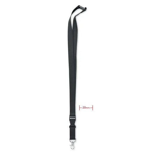 Snur din bumbac 20mm negru cu clips metalic si catarama pentru purtare usoara si sigura