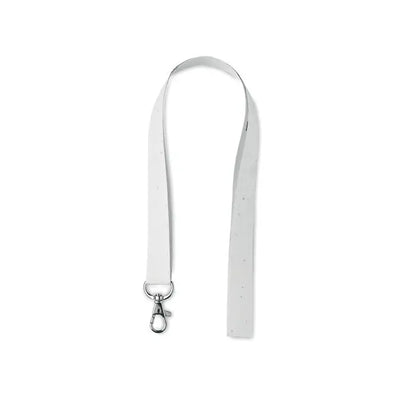 Snur din piele alba cu carlig metalic argintiu pentru seminte, ideal pentru sustinere si organizare