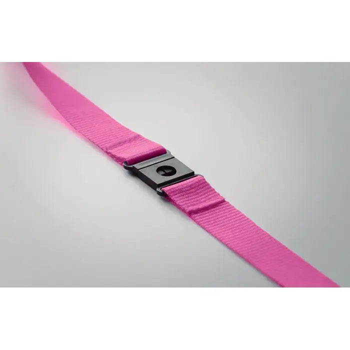 Snur din rpet 20 mm cu catarama din plastic negru si chinga impletita roz aprins