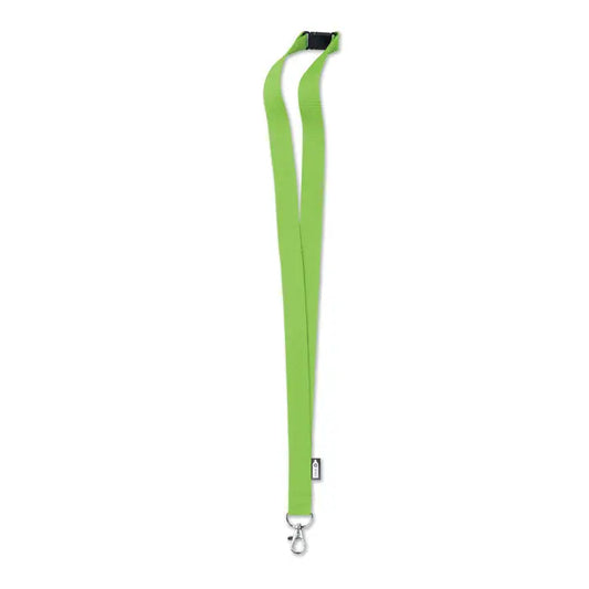 Snur din rpet 20 mm lime verde din nailon cu clips negru din plastic si carlig pivotant metalic argintiu