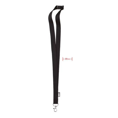Snur din rpet negru de 20 mm cu catarama din plastic si carlig metalic
