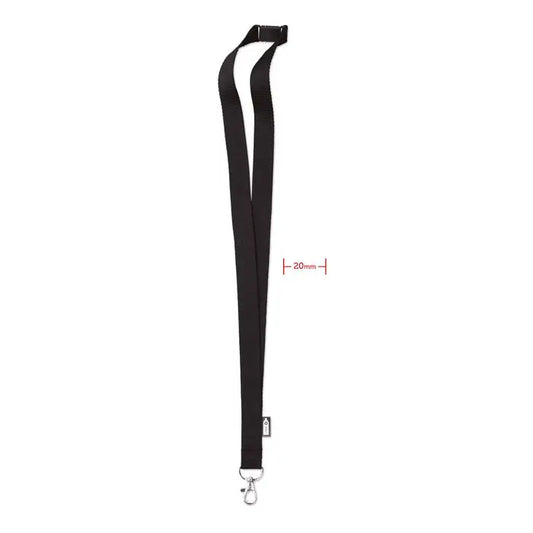 Snur din rpet negru de 20 mm cu catarama din plastic si carlig metalic
