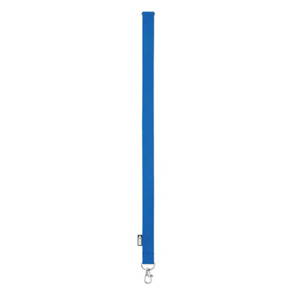 Snur din rpet 20 mm albastru regal solid cu clema metalica argintie pentru agatat ecologic