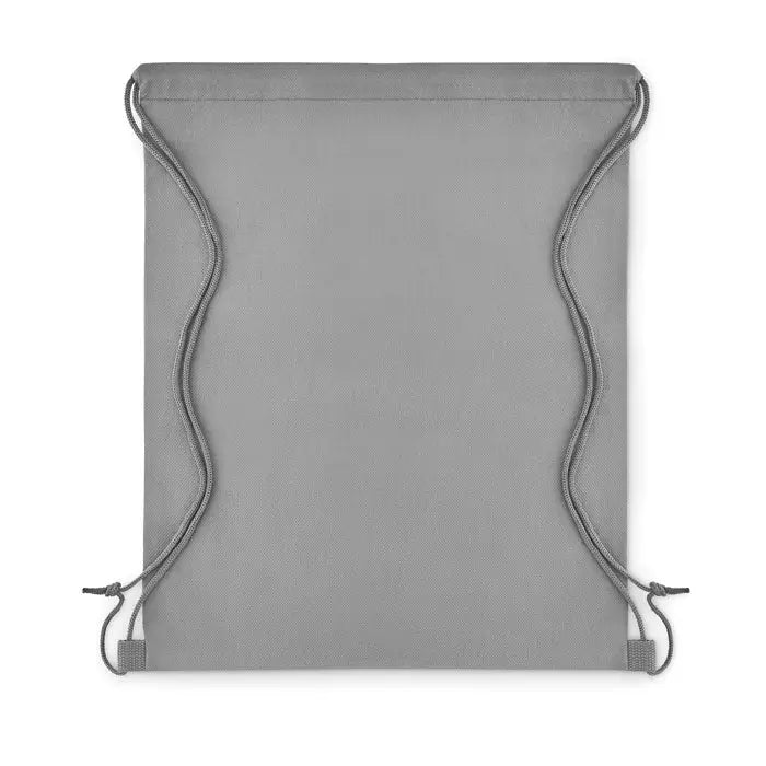 Rucsac gri cu snur si bucle din tesatura snur netesut de 80 gr/m² pentru transport usor