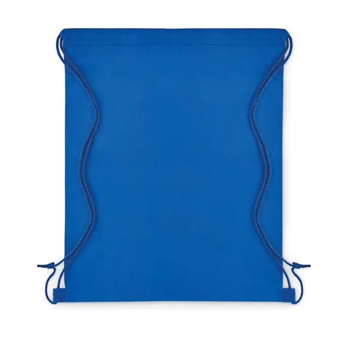 Rucsac albastru regal cu snur si capace intarite din snur netesut de 80 gr/m²