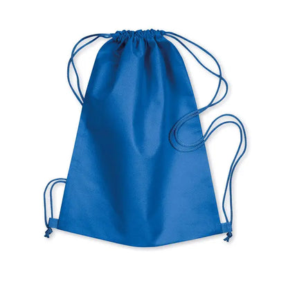 Un rucsac snur netesut de 80 gr/m² albastru regal din material netesut cu snururi asortate