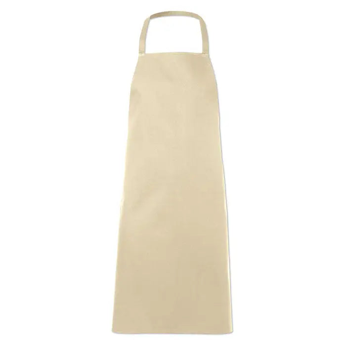 Sort de bucatarie din bumbac bej din panza cu design simplu si bretea rezistenta pentru gat