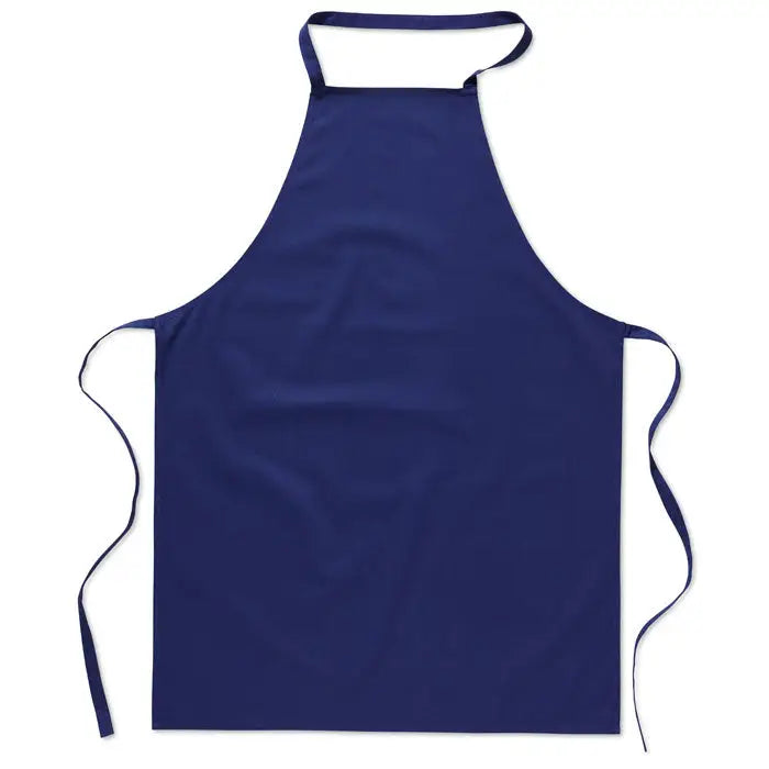 Sort de bucatarie din bumbac solid navy blue cu neck ajustabil si legaturi laterale