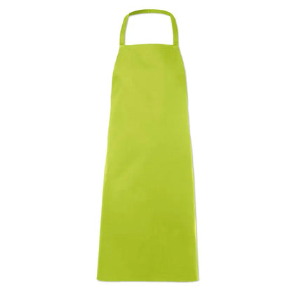 Sort de bucatarie din bumbac verde lime simplu cu buzunare invizibile si bretea la gat