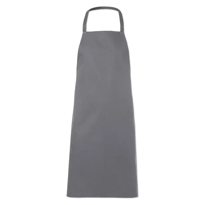 Sort de bucătărie din bumbac gri cu design simplu și bretea reglabilă pentru gât