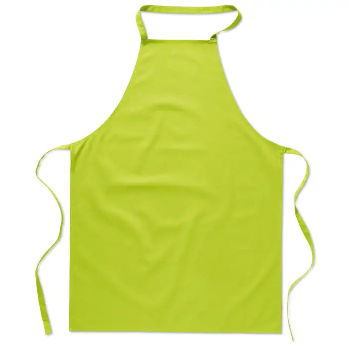 Sort de bucatarie din bumbac bright lime verde cu design simplu si legaturi reglabile pentru uz casnic