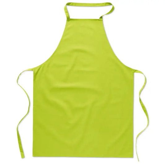 Sort de bucatarie din bumbac bright lime verde cu design simplu si legaturi reglabile pentru uz casnic