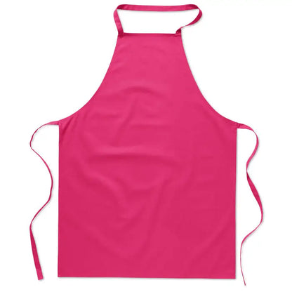 Sort de bucatarie din bumbac viu colorat fuchsia cu material fin si snururi reglabile pentru ajustare