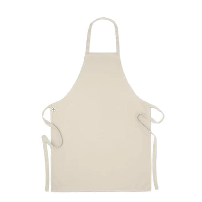 Sort din bumbac organic 200 gr m² aprons bej din pânză cu design minimalist și legături reglabile
