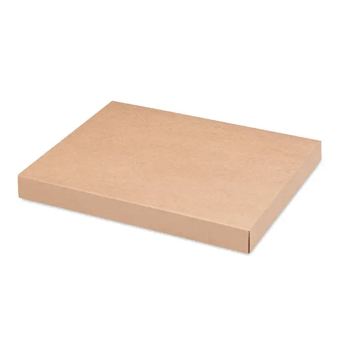 Cutie dreptunghiulara simpla din carton maro cu finisaj mat pentru sort din bumbac organic 340 gr/m²