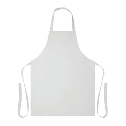 Sort din bumbac reciclat alb cu design simplu si curele ajustabile pentru legat la spate