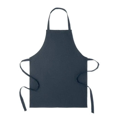 Sort din bumbac reciclat în față, șorț negru cu design clasic și legături reglabile