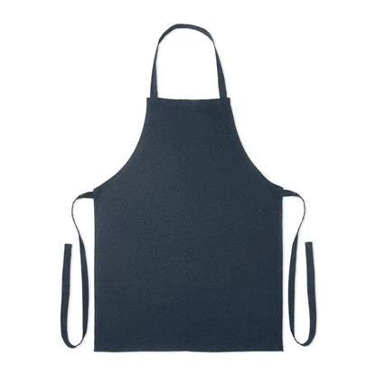 Sort din bumbac reciclat negru cu cordon reglabil la gat si laterale pentru protectie in bucatarie