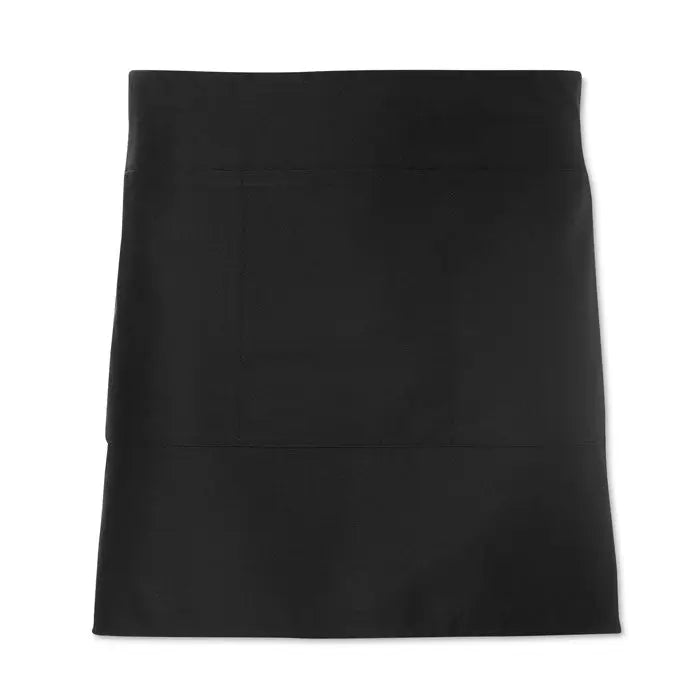 Sort ospatar scurt din bumbac 195 gr per metru patrat negru cu doua buzunare frontale simple