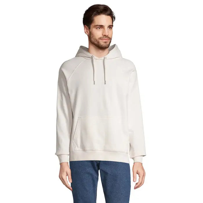 Șapcă unisex star cu glugă moale off-white cu buzunar frontal și șnururi asortate pentru confort zilnic