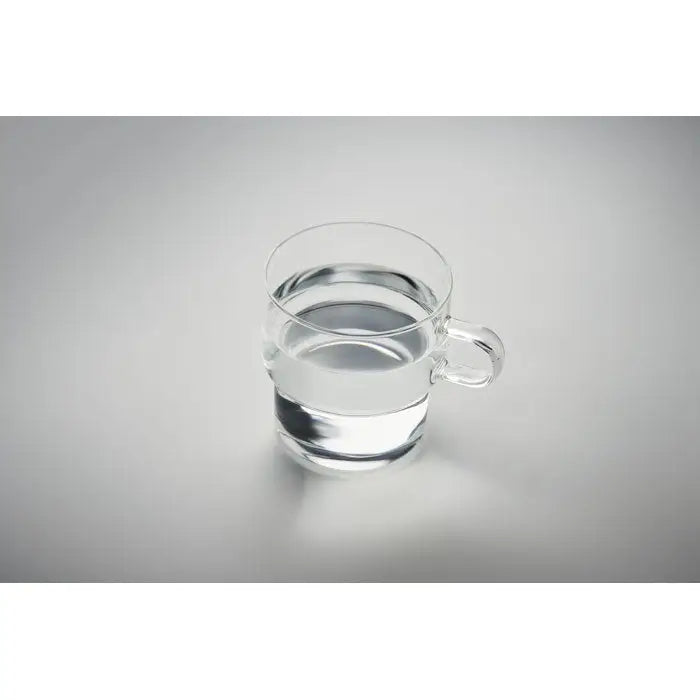 Sticla borosilicata inalta 300 ml cu design minimalist, maner neted si transparenta clara