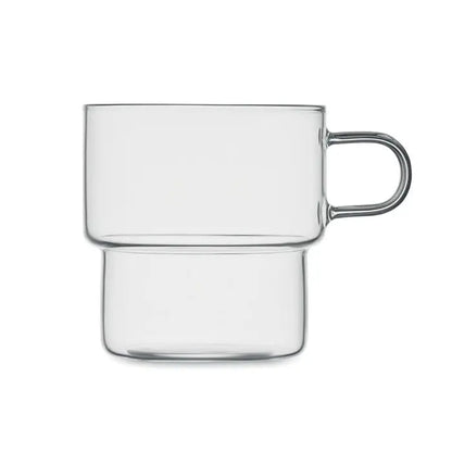 Sticla borosilicata inalta 300 ml pahar dublu perete din sticla transparenta cu maner minimalist si elegant