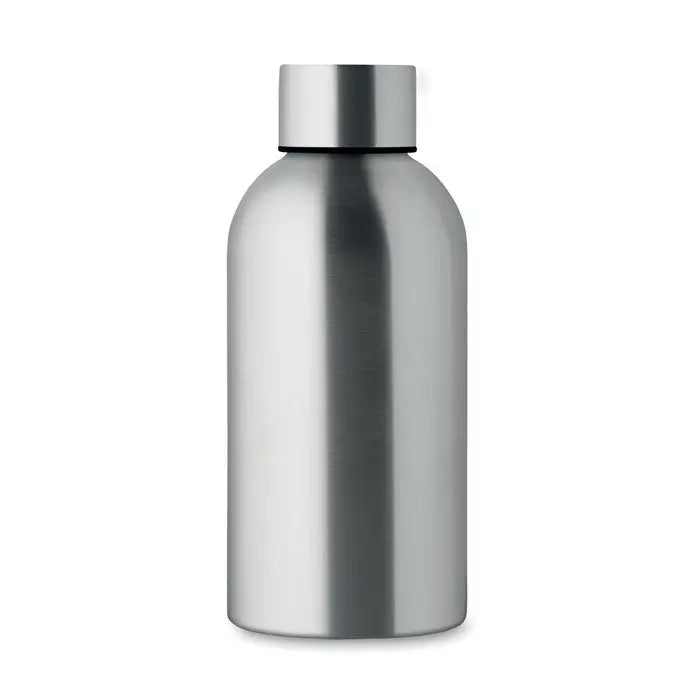 Sticla cu un singur perete 500 ml din otel inoxidabil argintiu periat cu capac metalic asortat