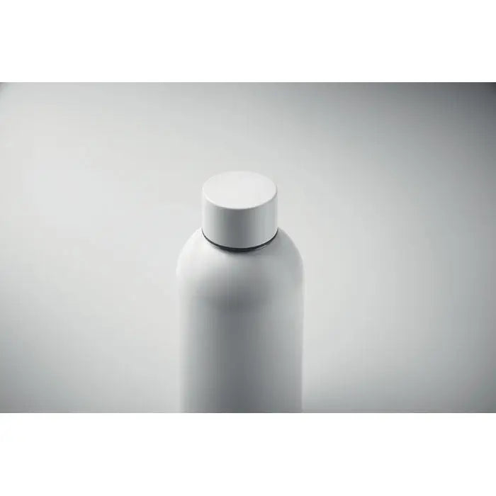 Sticlă cu un singur perete 500 ml din oțel inoxidabil alb mat cu capac asortat pentru băuturi