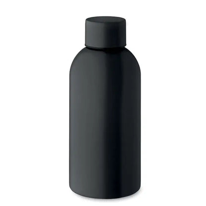 Sticla cu un singur perete 500 ml neagra mat cu capac infiletabil asortat din otel inoxidabil