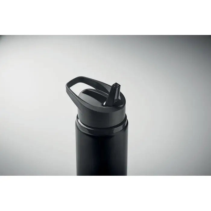 Sticla cu un singur perete 500 ml neagra din plastic cu capac ergonomic si maner integrat pentru utilizare practica
