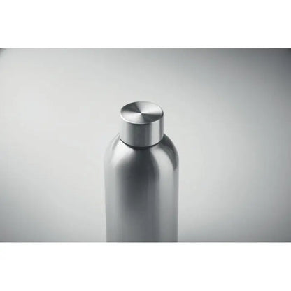 Sticla cu un singur perete 500 ml argintie metalica cu corp cilindric si capac filetat asortat