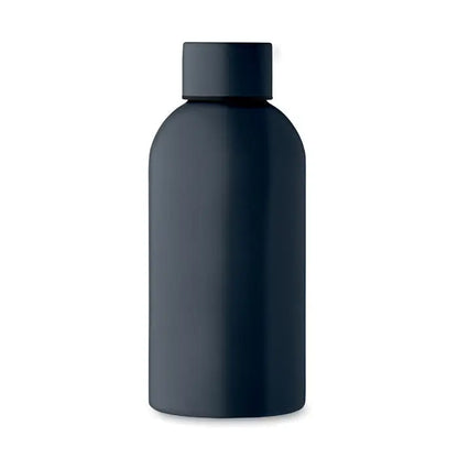 Sticlă cu un singur perete 500 ml din plastic mat navy închis cu capac asortat